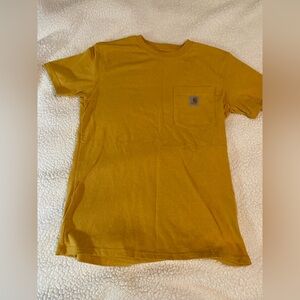 Carhartt Men's Mustard Short Sleeve Pocket Tee size xsmall